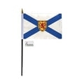 thumbnail image 1 of AGAS Nova Scotia Canada Flag 4 x 6 inch - 11" Plastic Pole 100% Polyester Stitched Edges Canadian Province of Nova Scotia Mini Flag on a Stick, 1 of 1