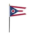 thumbnail image 1 of AGAS Ohio Stick Flag 4x6 Inch with 11 inch Plastic Pole - Printed Polyester - State of Ohio Small Flag on Stick, 1 of 1