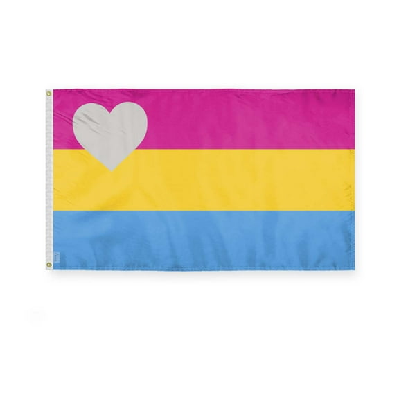 AGAS Panromantic Pride Flag 3x5 Ft - Polyester - Plated Grommets - Panromantic Body Flag 3 x 5 Ft Panromantic Banner