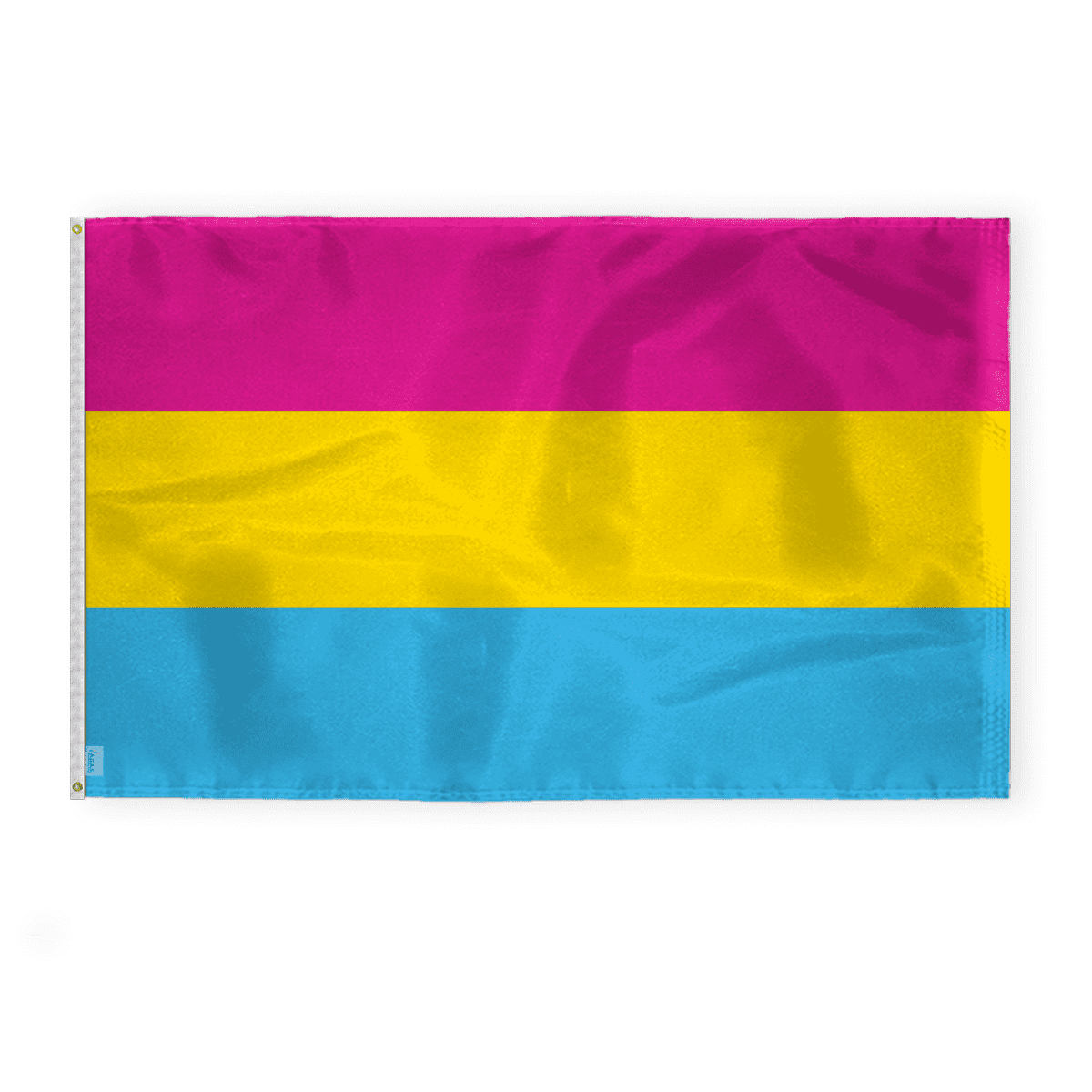 AGAS Pansexual Pan Pride Flag 5x8 Ft - Double Sided Printed 200D Nylon - Brass Grommets Stitched Edges Fade Proof Sharp Colors Indoor/Outdoor Pansexual Pride flag