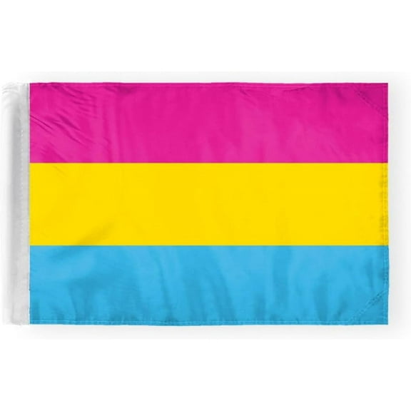 AGAS Pansexual Pan Pride Motorcycle Flag 6x9 inch - Double-Layered Printed 2-Ply Durable Knitted Polyester - 0.75 inch Sleeve- Fits on 3/8" Mount Pole