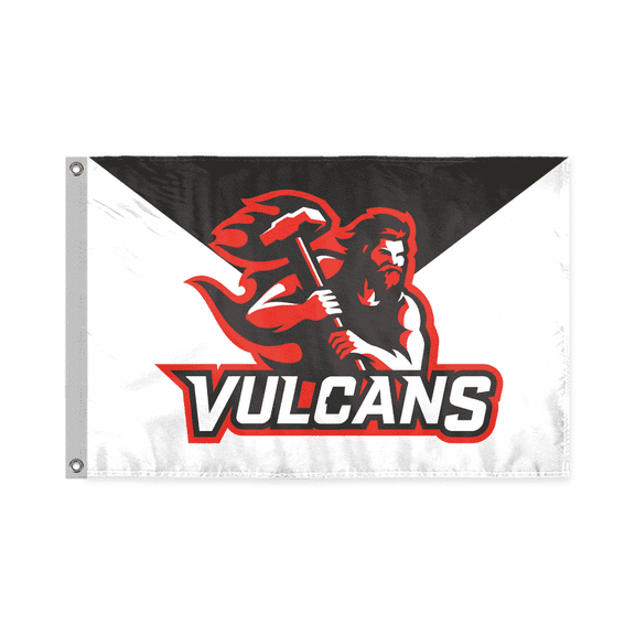 AGAS Penn West University California Vulcans 2 x 3 Ft Durable Polyester Outdoor Flag and Banner, Brass Grommets, Quadruple Stitched Fly End