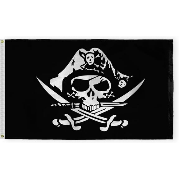 AGAS Pirate Flags 3x5 Ft Dead Man's Chest Pirate 200D Nylon Flag with Brass Grommets - Indoor/Outdoor Use – Weather-Resistant