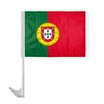 thumbnail image 1 of AGAS Portugal Car Flag 12x16 inch Double Stitched Edges 100% Polyester 17 Inch White Plastic Flexible Pole, 1 of 1