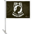thumbnail image 1 of AGAS Pow Mia Premium Car Flag 10.5x15 inch - Attached to 19" Unbreakable Pole - Printed Double Sided Polyester - You are not Forgotten Heavy Duty Car Flag with Window Clip., 1 of 1