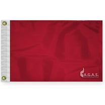 AGAS Protest Flag - 10 x 15 Inch - Printed 200 Nylon - Stitched Edges - Brass Grommets Canvas Heading - Solid Red Nautical Flag.