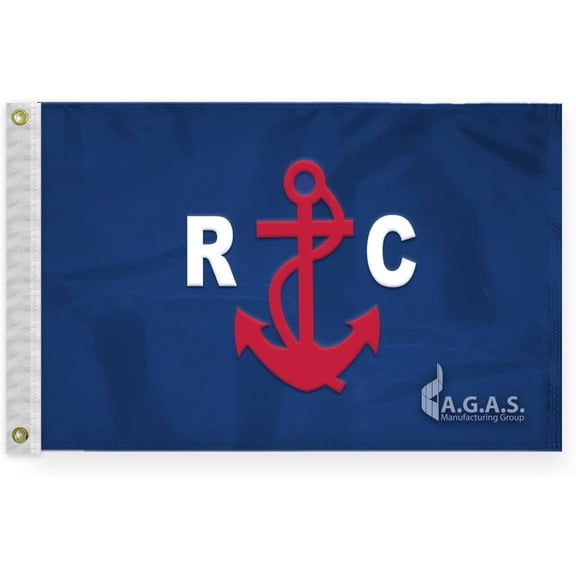 AGAS Race Committee Yacht Flag - 16 x 24 Inch - Printed 200D Nylon - Stitched Edges - Brass Grommets Canvas Heading - Race Committee Boat Flag.