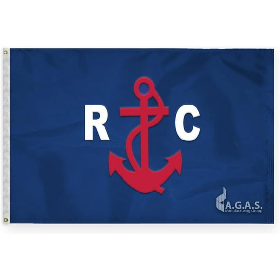 AGAS Race Committee Yacht Flag - 4 x 6 Ft - Printed 200D Nylon - Stitched Edges - Brass Grommets Canvas Heading - Race Committee Boat Flag.