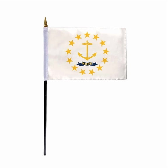 AGAS Rhode Island State 4x6 in Stick Flag