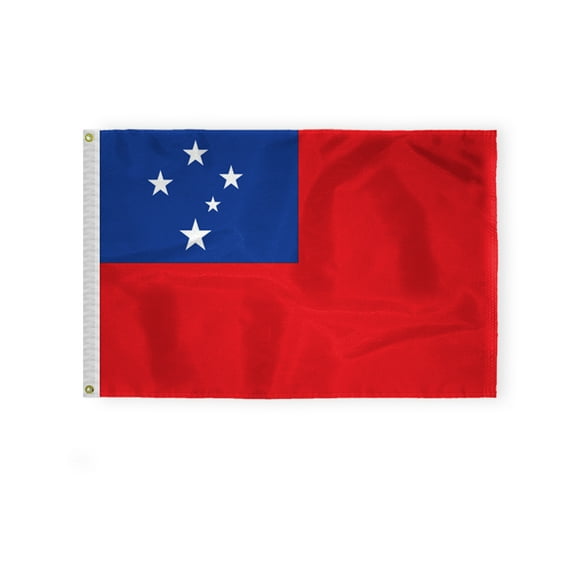 AGAS Samoa Flag 2x3 ft Nylon Fabric Double Stitched Canvas Header Brass Grommets Fade Resistant & Vivid Colors Tough Samoan Banner