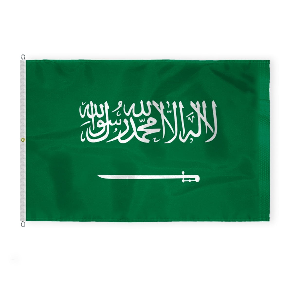 AGAS Saudi Arabia Flag 8x12 ft - 200D Nylon - Stitched Edges - Canvas ...