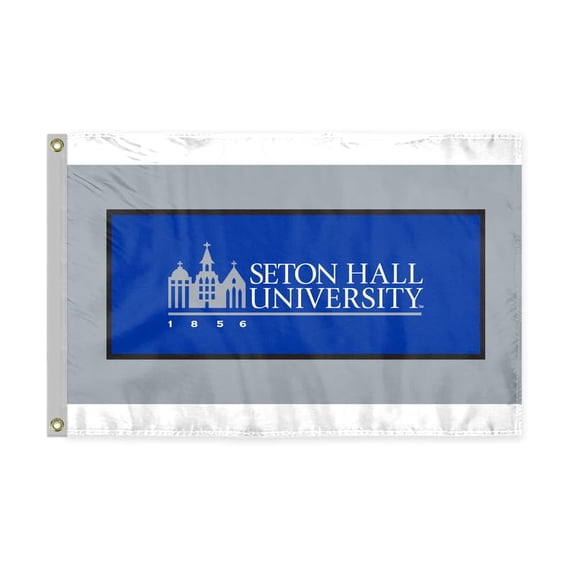 AGAS Seton Hall University Flag 2 x 3 ft SHU Wordmark NCAA Single Sided Polyester Flag