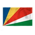 thumbnail image 1 of AGAS Seychelles Flag 5x8 ft 200D Nylon Fabric Double Stitched Canvas Header Brass Grommets Fade Resistant & Vivid Colors Large Seychellois Flag Can be Hung on Flagpole Outside or Indoors on a Wall, 1 of 1