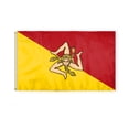 thumbnail image 1 of AGAS Sicily Flag 3x5 ft Polyester Fabric Double Stitched Polyester Fabric Header Metal Grommets Fade Resistant & Vivid Colors Indoor Sicilian Flag, 1 of 1