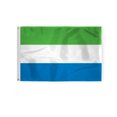 thumbnail image 1 of AGAS Sierra Leone Flag 2x3 ft Nylon Fabric Double Stitched Canvas Header Brass Grommets Fade Resistant & Vivid Colors Tough Sierra Leonese Banner, 1 of 1