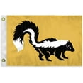 thumbnail image 1 of AGAS Skunk Novelty Boat Flag - 12 x 18 inch - Double Sided Printed 200D Nylon - Solid Brass Eyelets Canvas Heading - Vivid Colors Fade Proof - Skunk Funny Boat Nautical Flag, 1 of 1