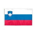 thumbnail image 1 of AGAS Slovenia Flag 3x5 ft 200D Nylon Fabric Double Stitched Canvas Header Brass Grommets Fade Resistant & Vivid Colors Can be Hung on Flagpole Outside or Indoors on a Wall, 1 of 1