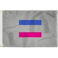 thumbnail image 1 of AGAS Small Androgynous Pride Flag 2x3 Ft - Double Sided Printed 200D Nylon - Brass Grommets - Fade Proof Sharp Colors, 1 of 1