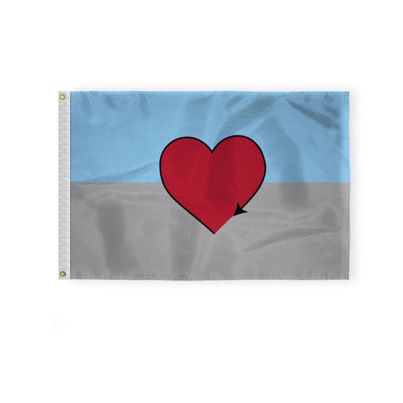 AGAS Small Autosexual Pride Flag 2x3 Ft - Double Sided Printed 200D Nylon - Brass Grommets - Fade Proof Sharp Colors - Asexual Flag