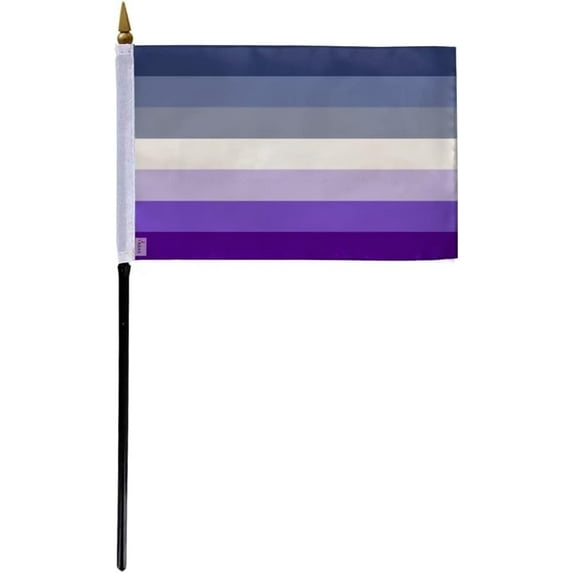 AGAS Small Butch Lesbian Pride Flag 4x6 inch Flag on a 11 inch Plastic Stick - Sewn Edges Fade Resistant Polyester - Lesbian Pride Handheld Flag