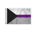 thumbnail image 1 of AGAS Small Demisexual Pride Boat Nautical Flag 12x18 Inch - Double Sided Printed 200D Nylon - Brass Grommets Fade Proof Vivid Colors - Small Demisexual flag for Bike Car, 1 of 1