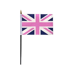 AGAS Small England Blue Flag 4x6 inch Flag on a 11 inch Plastic Stick - Sewn Edges Fade Resistant Polyester - England Blue Pride Handheld Flag