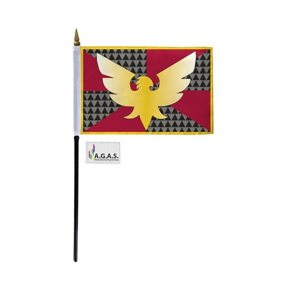AGAS Small Feather Pride Flag 4x6 inch Flag on a 11 inch Plastic Stick - Sewn Edges Fade Resistant Polyester - Drag Community Handheld Flag