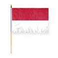 thumbnail image 1 of AGAS Small Indonesia National Flag 12x18 inch mounted onto 24 inch Wood Pole Polyester Fabric Double Stitched Handheld Mini Indonesia Flag on Stick, 1 of 1