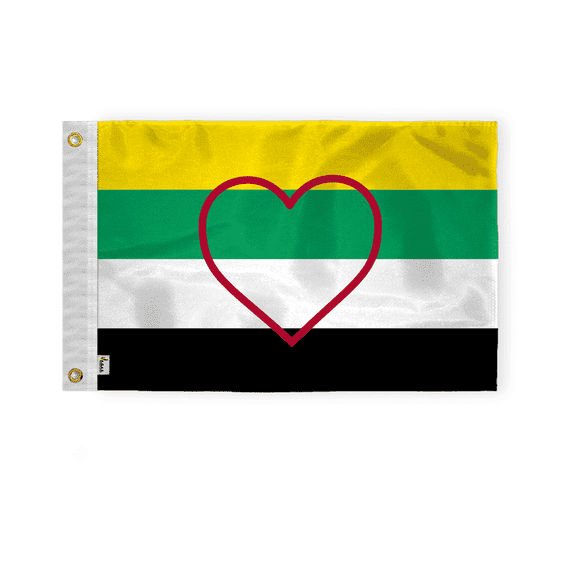 AGAS Small Skoliosexual Pride Boat Nautical Flag 12x18 Inch - Double Sided Printed 200D Nylon - Brass Grommets Fade Proof Vivid Colors - Small Skoliosexual flag for Bike Car
