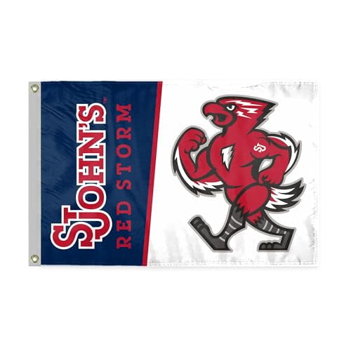 AGAS St. John’s University Flag 2 x 3 ft NCAA SJU Red Storm Mascot Polyester Flag w Grommets