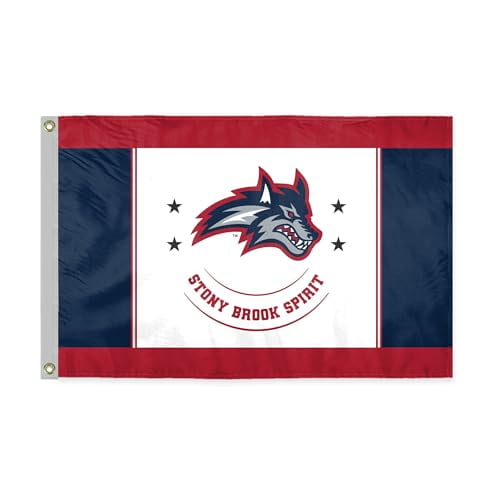AGAS Stony Brook University Flag 2 x 3 ft Licensed NCAA SBU Seawolves Polyester Flag w Grommets
