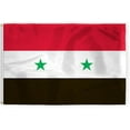 thumbnail image 1 of AGAS Syria Flag 4x6 ft 200D Nylon 4 Needle Lock Stitched Fly Hem Never Rust Brass Grommets Canvas Header Syrian Arab Republic Flag, 1 of 1