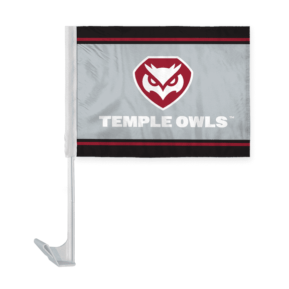 AGAS Temple Owls Economy Car Flag 12 x 16 inch NCAA Licensed Temple University Car Flag