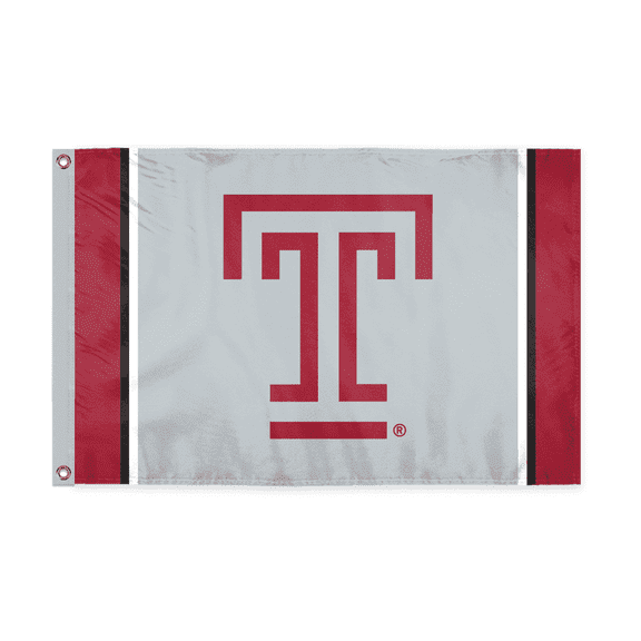 AGAS Temple University Flag 2 x 3 ft Polyester NCAA Licensed Temple Owls Logo Flag