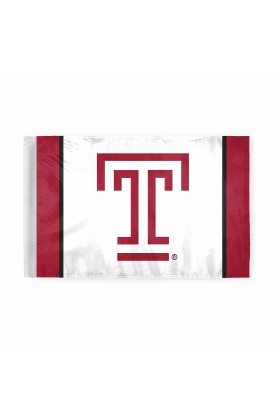 AGAS Temple University T Logo Motorcycle Flag 6 x 9 inch NCAA Licensed TU Ows Flag Without Pole