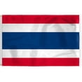 thumbnail image 1 of AGAS Thailand Flag 4x6 ft 200D Nylon 4 Needle Lock Stitched Fly Hem Never Rust Brass Grommets Canvas Header Thai Flag, 1 of 1