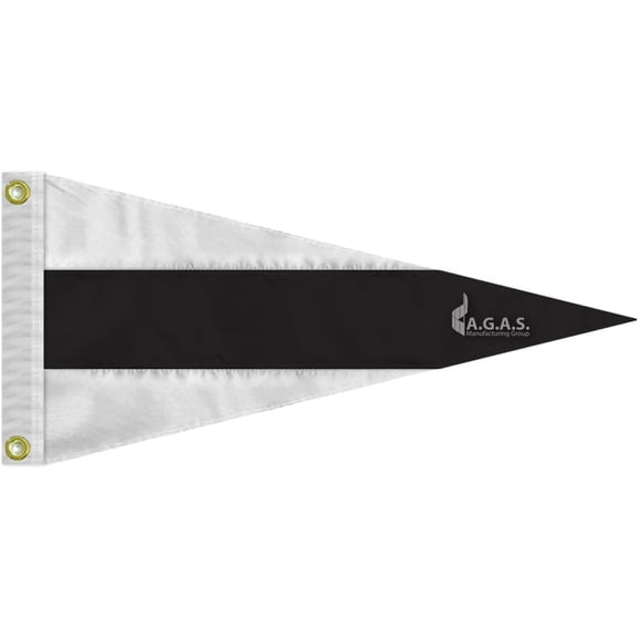 AGAS Third Repeater Substitute Pennant - 8x16 Inch - Printed 200 Nylon - Quadruple Stitched Edges - Solid Brass Grommets Canvas Heading - 3rd Repeater Code Flag - Size 0.