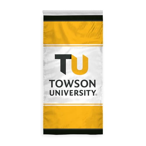 AGAS Towson University Vertical Banner 2 x 4 ft NCAA TU Logo Polyester Hanging Banner