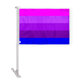 thumbnail image 1 of AGAS Transexual Alt Pride Car Window Flag 10.5x15 inch - Double Side Printed Wrap Knitted Polyester - 19 Inch White Plastic Unbreakable Pole Transgender Alt Pride Car Flag, 1 of 1