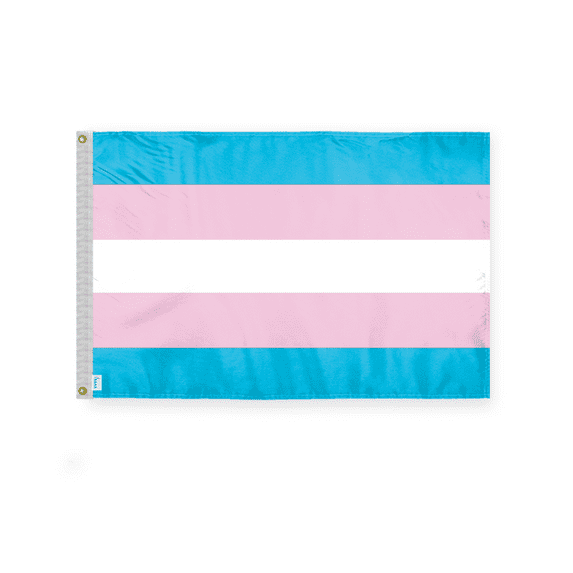 AGAS Transgender Trans Pride Flag 3x5 Ft - Double Sided Polyester - Plated Grommets - Trans Body Flag 3 x 5 Ft Trans Rainbow Banner