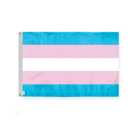 AGAS Transgender Trans Pride Flag 3x5 Ft - Double Sided Polyester - Plated Grommets - Trans Body Flag 3 x 5 Ft Trans Rainbow Banner