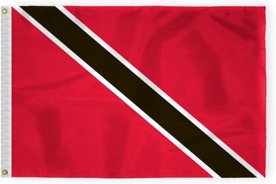 AGAS Trinidad and Tobago Flag 2x3 ft Outdoor 200D Nylon Double Stitched Hem Never Rust Brass Grommets Canvas Header Tobagonian Flag