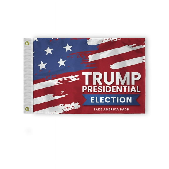 AGAS Trump 2024 Election Flag - Light Blue Flag - 2x3 ft - 200 Denier Nylon Durable and Vibrant for Trump 2024 Support - Double-sided with reverse print on the back.