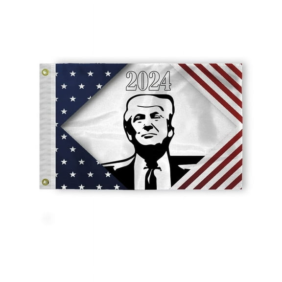 AGAS Trump 2024 Election Flag - Make America Great Again Flag - 2x3 ft - 200 Denier Nylon Durable and Vibrant for Trump 2024 Support - Double-sided with reverse print on the back.