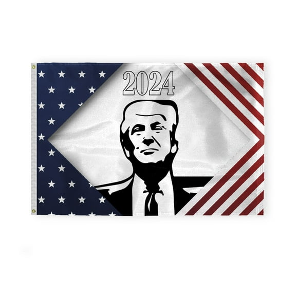 AGAS Trump 2024 Election Flag - Make America Great Again Flag - 6x10 ft - 200 Denier Nylon Durable and Vibrant for Trump 2024 Support - Double-sided with reverse print on the back.