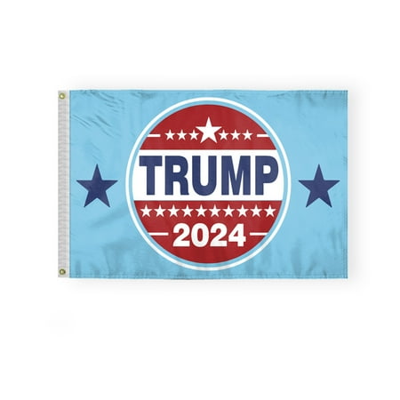 AGAS Trump 2024 Election Flag - Red, White & Blue Flag - 4x6 ft - 200 Denier Nylon Durable and Vibrant for Trump 2024 Support - Double-sided with reverse print on the back.