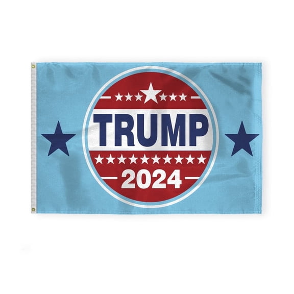 AGAS Trump 2024 Election Flag - Red, White & Blue Flag - 5x8 ft - 200 Denier Nylon Durable and Vibrant for Trump 2024 Support - Double-sided with reverse print on the back.