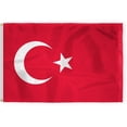 thumbnail image 1 of AGAS Turkey Flag 4x6 ft 200D Nylon 4 Needle Lock Stitched Fly Hem Never Rust Brass Grommets Canvas Header Turkish Flag, 1 of 1