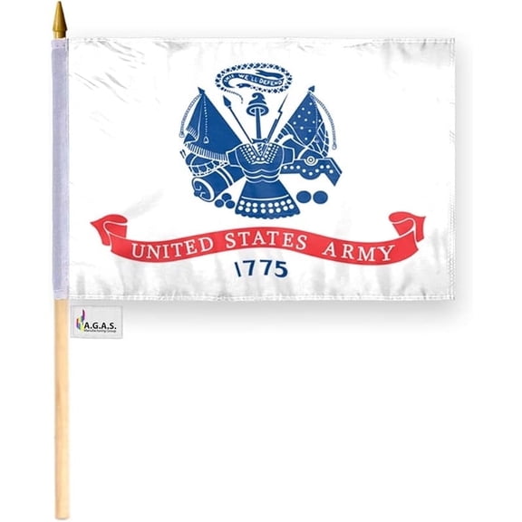 AGAS U.S. Army 12x18 inch Polyester Stick Flag