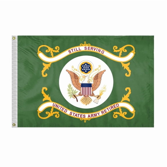 AGAS US Army Retired 12x18 inch Nylon Flag